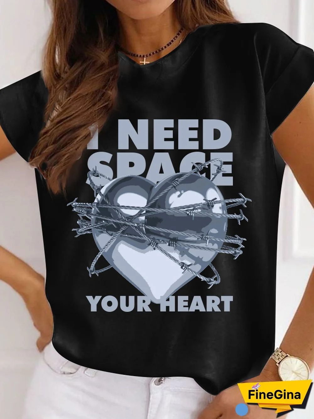 Gothic T-shirt For Women Streetwear Funny Print Hip Hop Short Sleeve T Shirt Harajuku Priority Money Printed Polyester Top Black