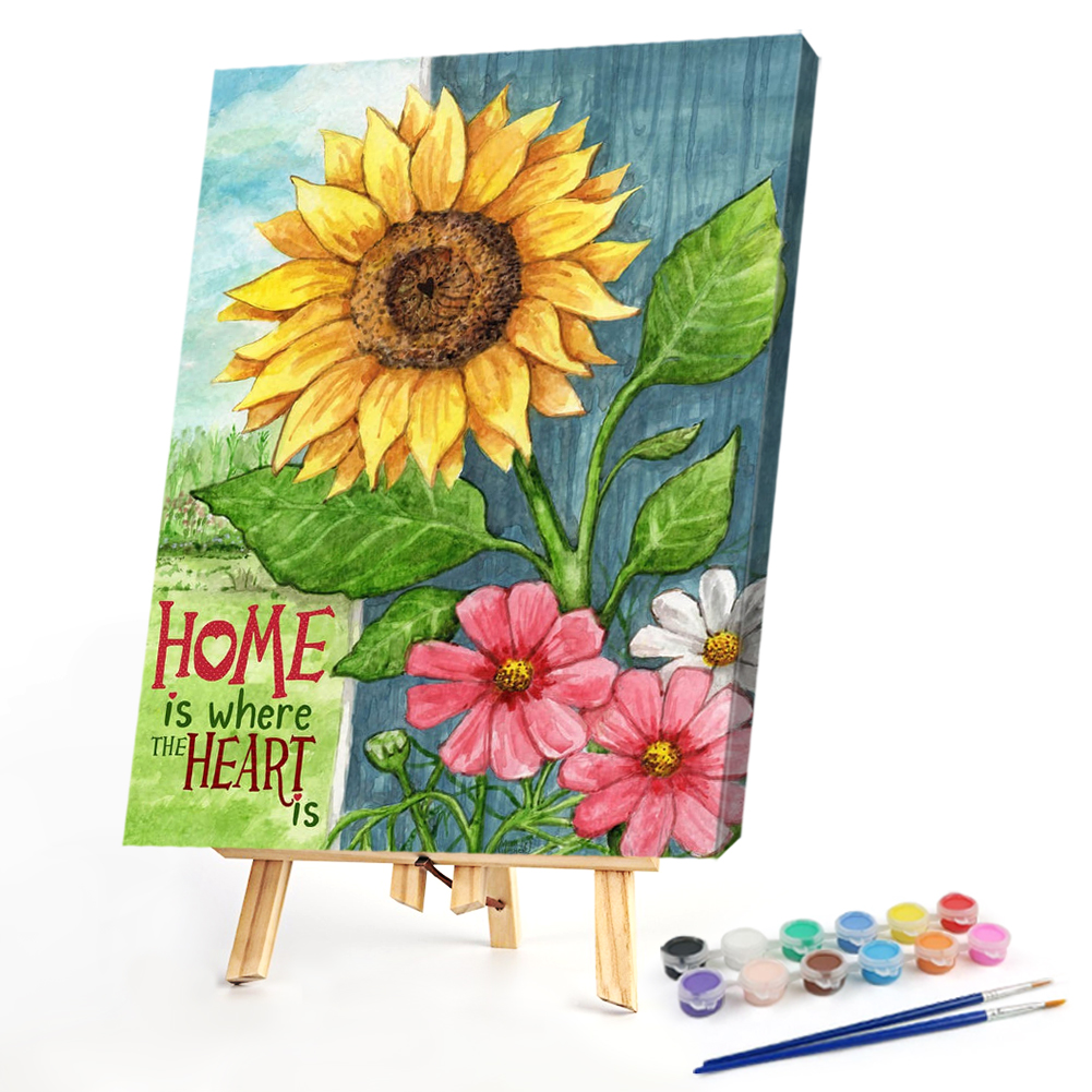 

40*50CM - Paint By Numbers - Letter Sunflower, 501 Original