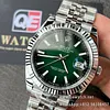 Rolex Datejust 41mm/36mm M126334 on Jubilee with Green Ombr&eacute; Dial and Fluted Bezel Super clone
