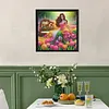 Tulip Garden Beaded Lady Special Shaped 5D DIY Partial Drill Diamond Painting Kits for Adults Beginners Home Decor Diamonds Dots Gem Art Kits Diamond Dots Paintings 11.81 X11.81inch