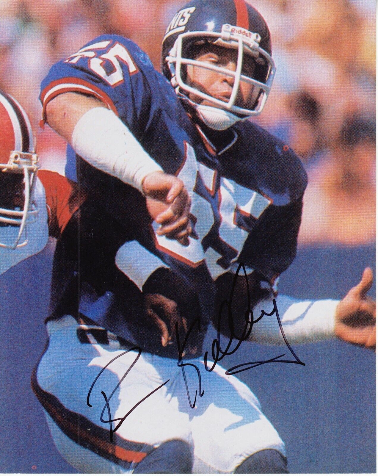 Brian Kelley #0 8x10 Photo Poster painting Signed w/ COA New York Giants