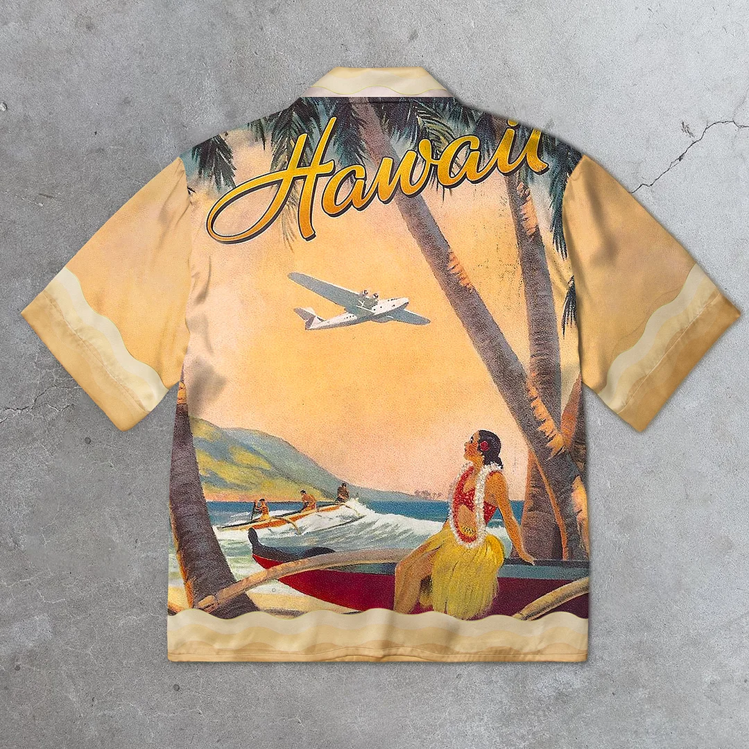 Vintage Artistic Hawaiian Lounge Shirt