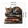 (US Only)Cat Printed Cross Stitch Kit 40x40cm DIY 11CT Embroidery Craft Set Home Art