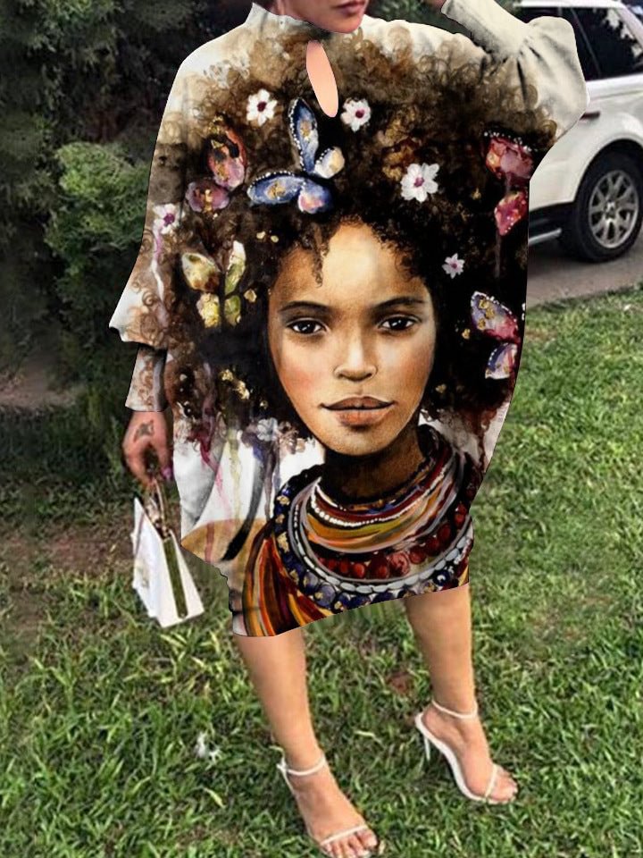 Women's summer  Sexy Bat Sleeve Loose Oversized  Dress