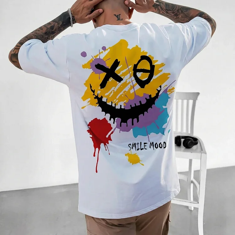 Smile Moon Printed T-shirt