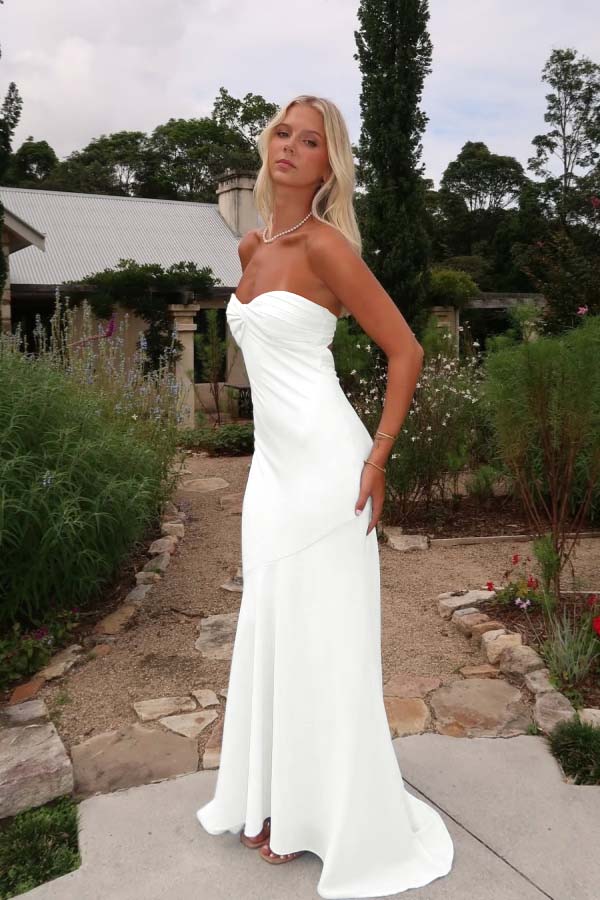 Strapless Baby Blue Sweetheart Summer Prom Dress