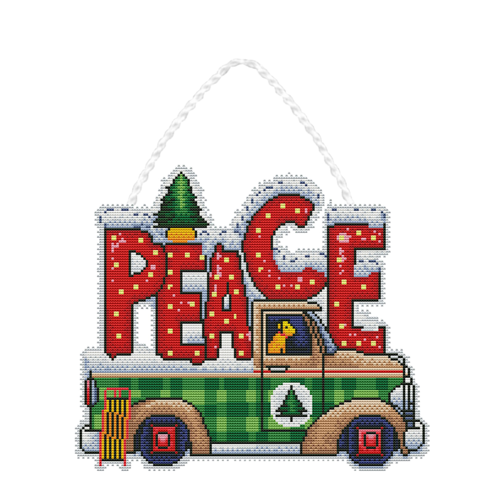 

Christmas Car - 11CT Stamped Cross Stitch - 34*30CM, 501 Original