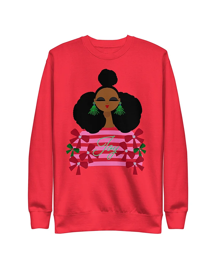 Women's Plus Size Christmas Collection Long Sleeve Crewneck Sweatshirt