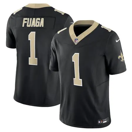 Men's New Orleans Saints Taliese Fuaga  Black 2024 NFL Draft First Round Pick Player F.U.S.E. Vapor Untouchable Limited Stitched Football Jersey