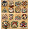 Kit de peinture de perles encadr&eacute; de No&euml;l 25x25cm pour adultes