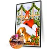 (40*60cm)Christmas Dog - Full Round Drill Diamond Painting