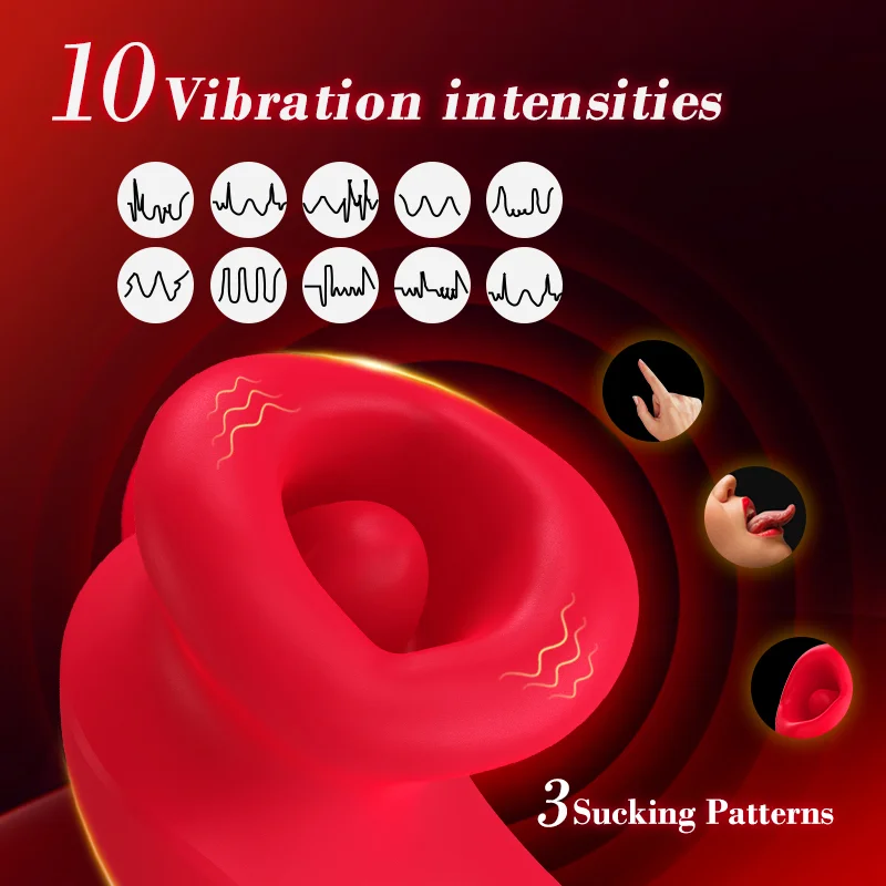 Rose Mouth Vibrator 2-in-1 Sucking Clitoral Vibrator
