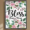 >SALE<5D DIY Partial Special Shaped Drill Diamond Painting Bless Our Home Art 30x40cm