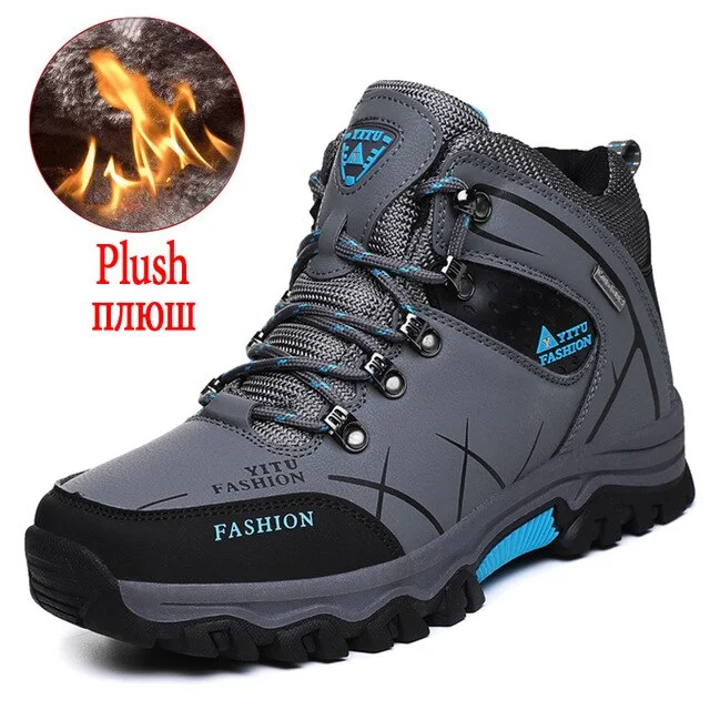 Brand Men's Boots Autumn Work Boots Luxury Men Outdoor Waterproof Boots Punk Sneakers Man Ankle Boots Desert Boots Footwear Wide