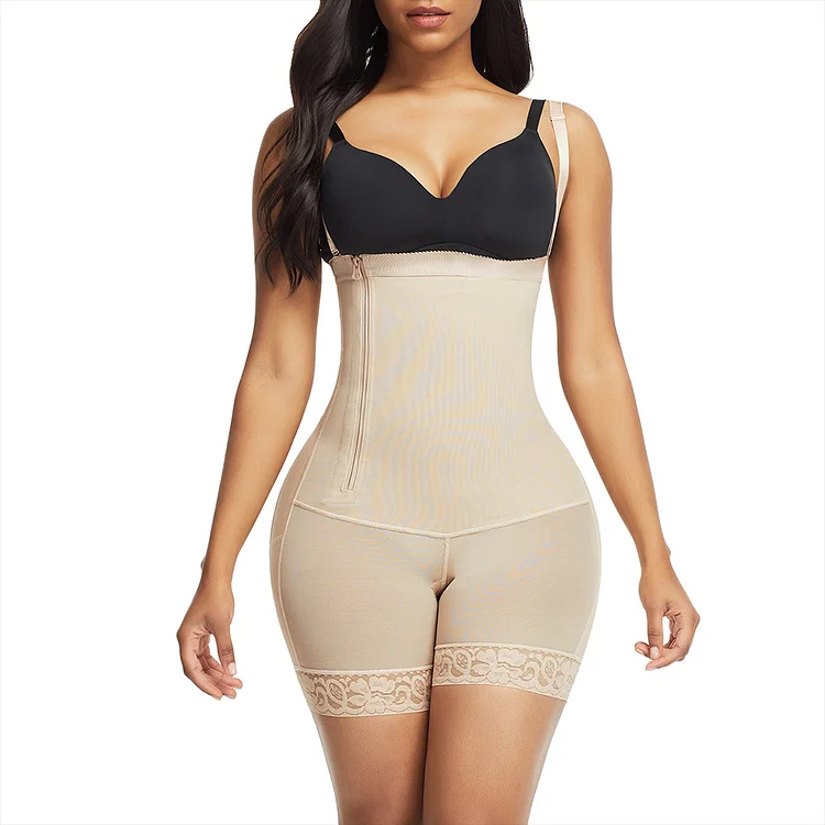 Wholesale Skin Color Underbust Zipper Bodysuit Body Shaper