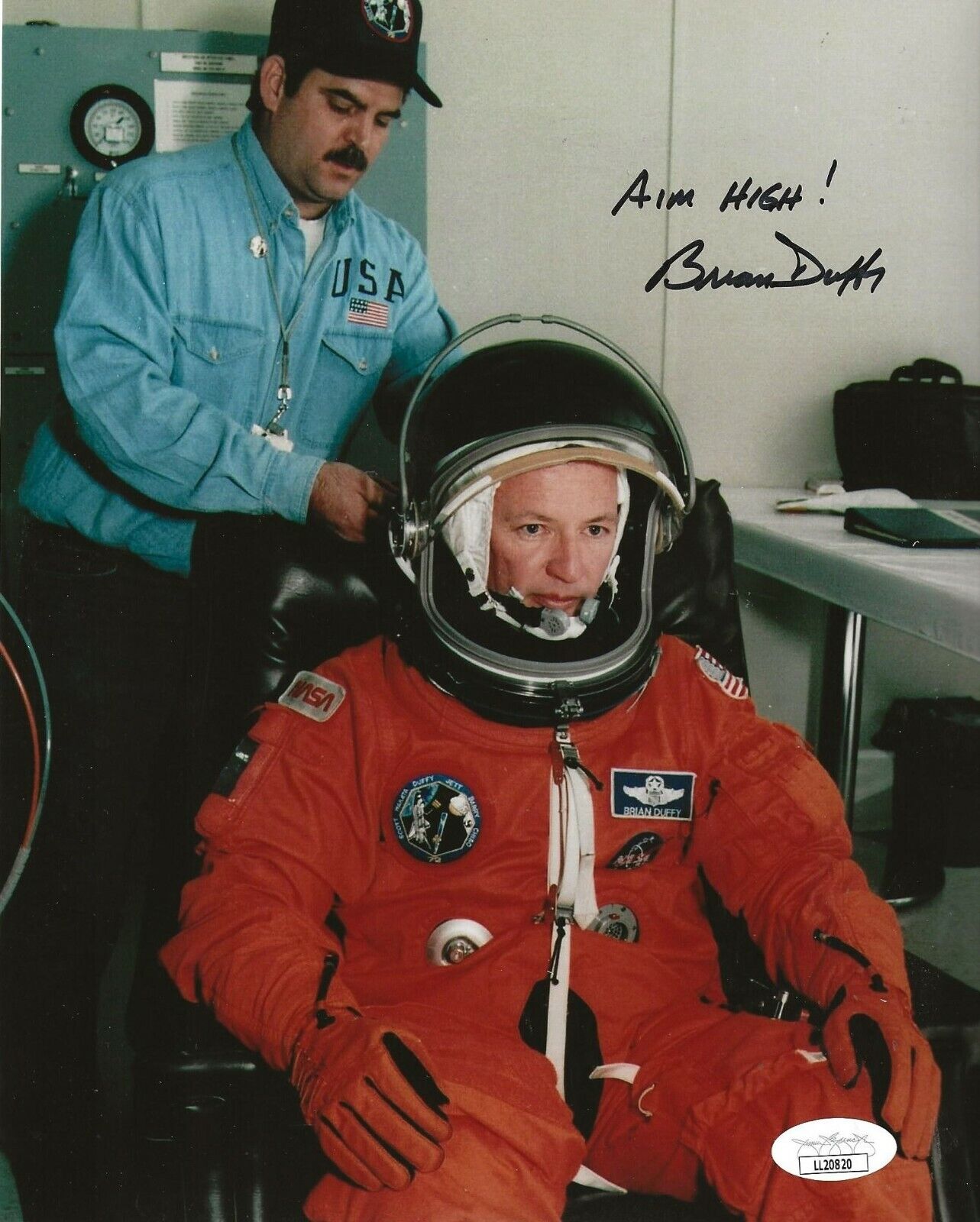 Brian Duffy NASA signed 8x10 Photo Poster painting Astronaut autographed 2 JSA Certified