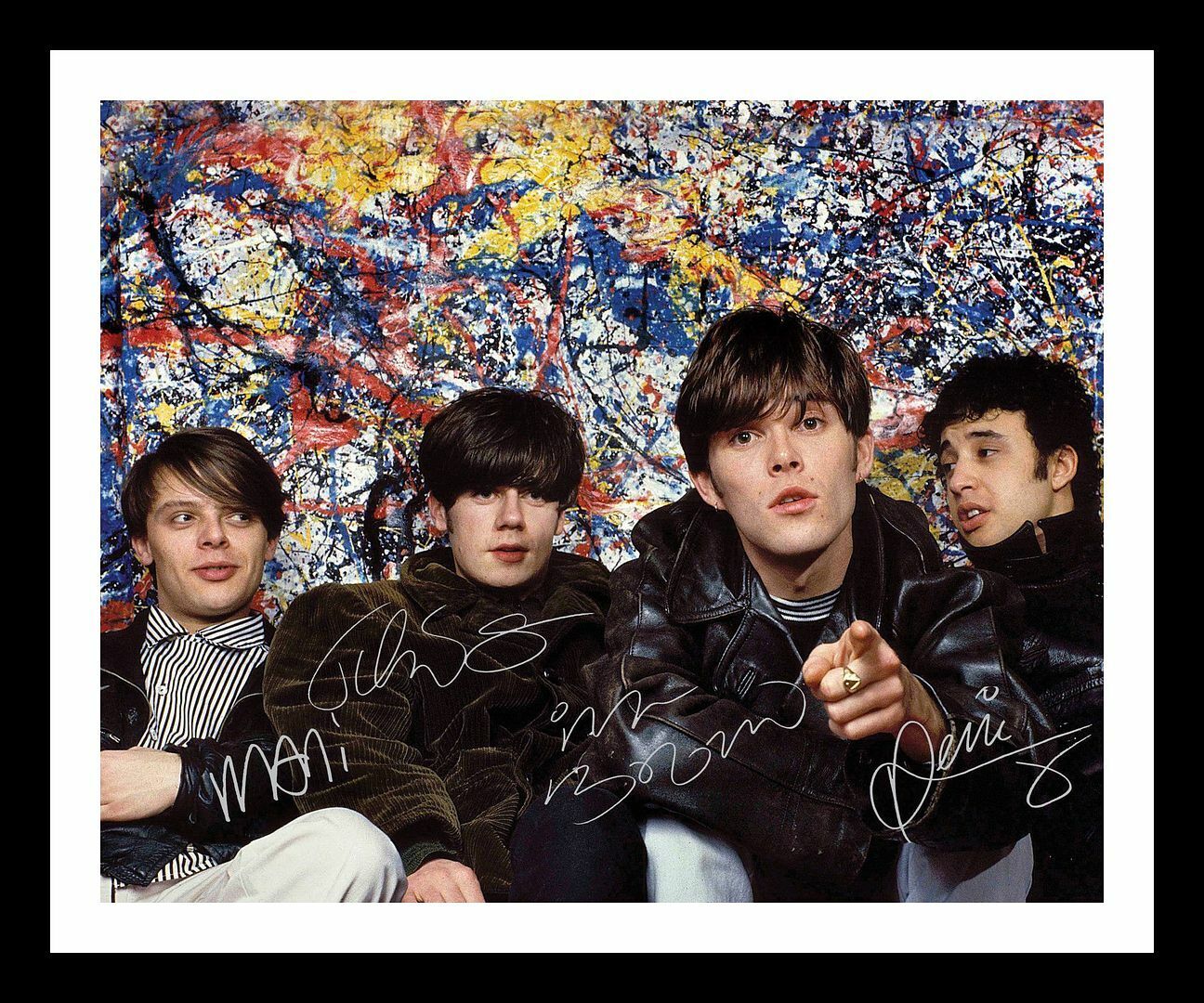 The Stone Roses Autograph Signed & Framed Photo Poster painting 1