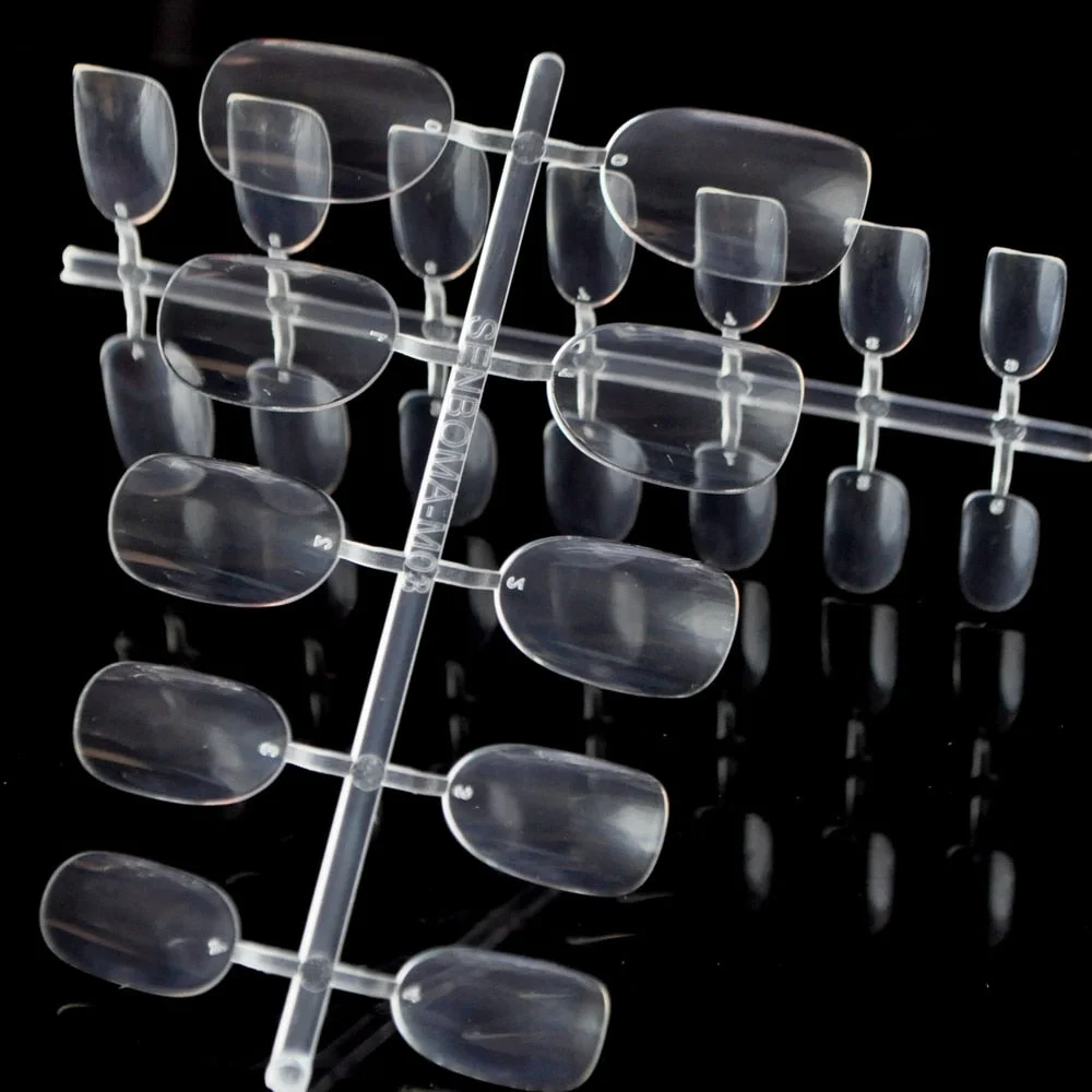 Shine Light Chocolate Color Brown 24 Pcs Sweet Candy Short Purple Red Artificial False Fake Nails Full Wrapped Tips-Nail Inspo