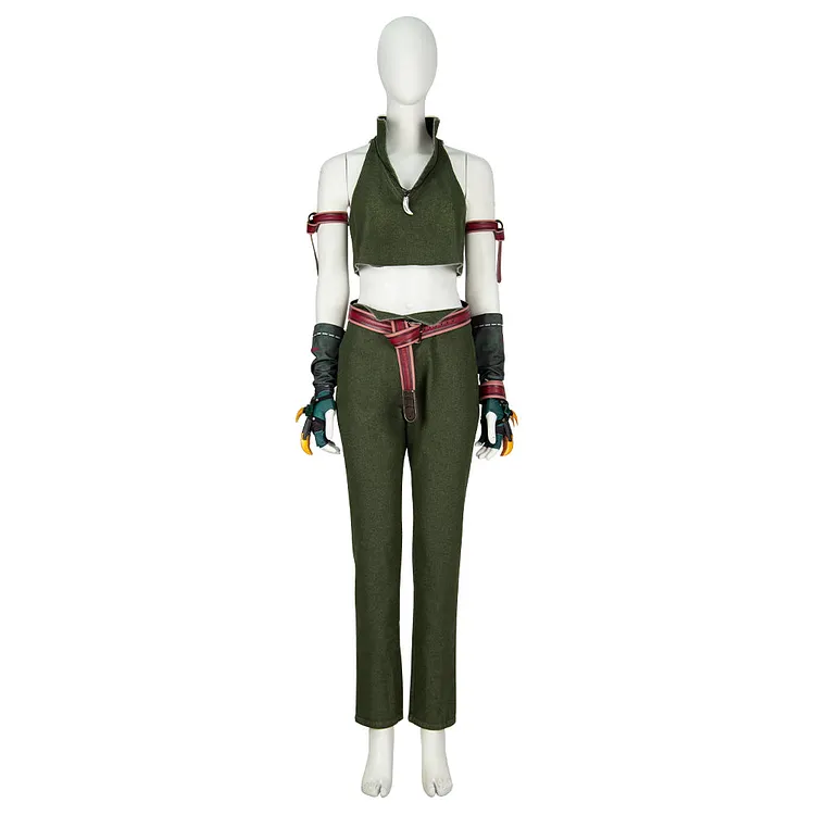 Final Fantasy Tifa Lockhart Green Suit Cosplay Costume Outfits Halloween Carnival Suit
