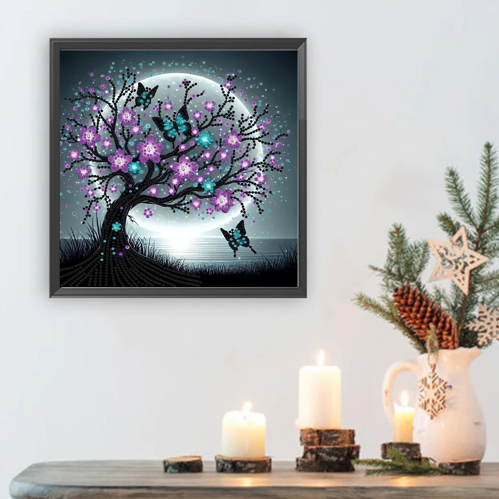 Diamond Painting - Partial Special Shaped Drill - Tree(Canvas|30*30cm)