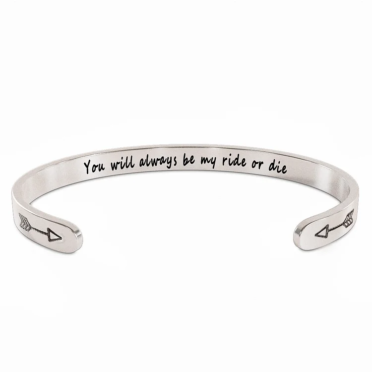 For Friend - You Will Always Be My Ride Or Die Arrow Bracelet