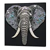 Framed Elephant - DIY Button Art Painting Kit for Creativity DIY Pearl Dot Crafts for Gift Home Wall Decor 30*30CM
