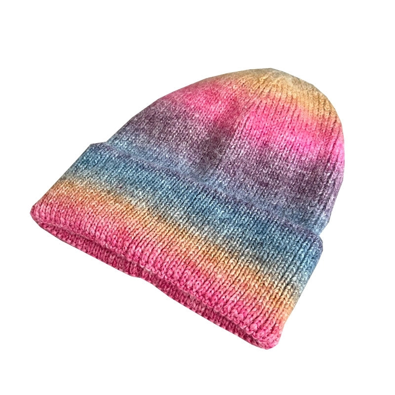Women’s Vintage Style Stripe Eaveless Wool Cap