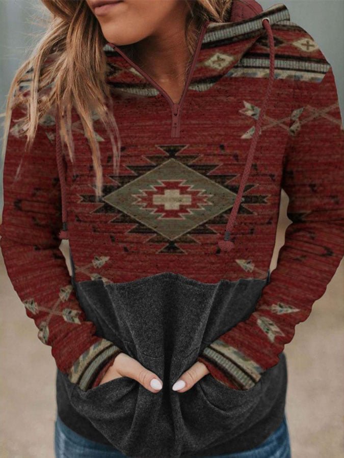 Vintage Print Long Sleeve Sweatshirt