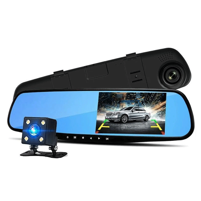 1080P Front Rear Dual Lens DashCam Video Recorder For Cars & Trucks