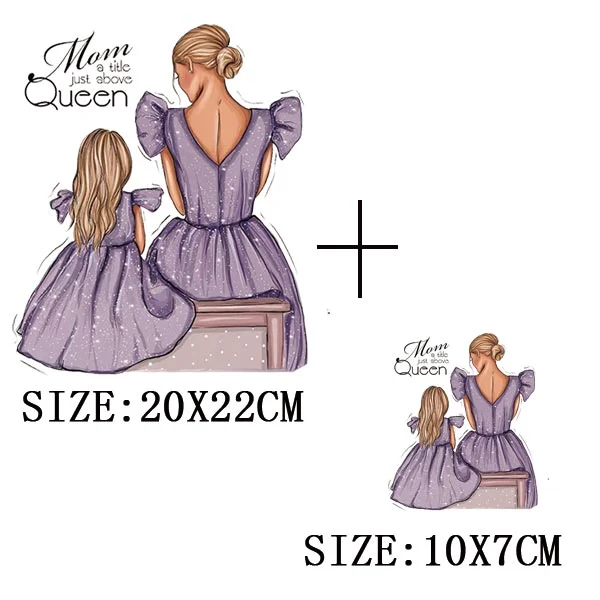 Mom&Children Thermal Stickers On T-shirt DIY Washable Patch On Clothes Lovely Design Iron On Transfer For Hoodies Hat Decoration