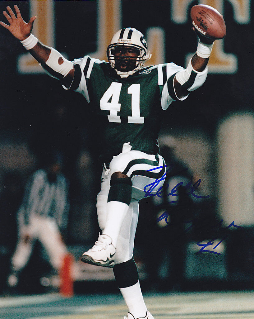 KEITH BYARS NEW YORK JETS ACTION SIGNED 8x10