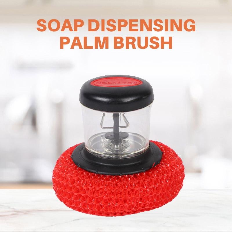 Kitchen Soap Dispensing Palm Brush