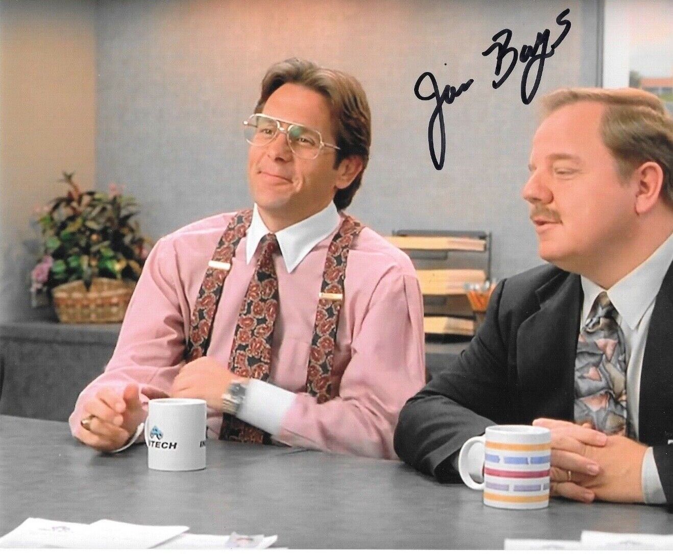 * JOE BAYS * signed 8x10 Photo Poster painting * OFFICE SPACE * DOM PORTWOOD * COA * 1