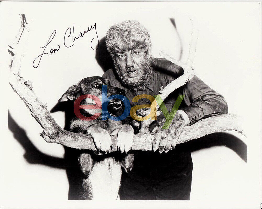 LON CHANEY THE WOLF MAN 8x10 Autographed Photo Poster painting reprint