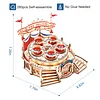 Model Kit 3D Puzzle for Adults, Rotating Teacup Mechanical Music Box with LED Light, DIY Crafts/Hobby/Gift for Adults/Teen/Boys/Girls
