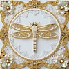 Dragonfly DIY Pearl Diamond Art Kit for Adults Home Decor 25x25cm With Frame