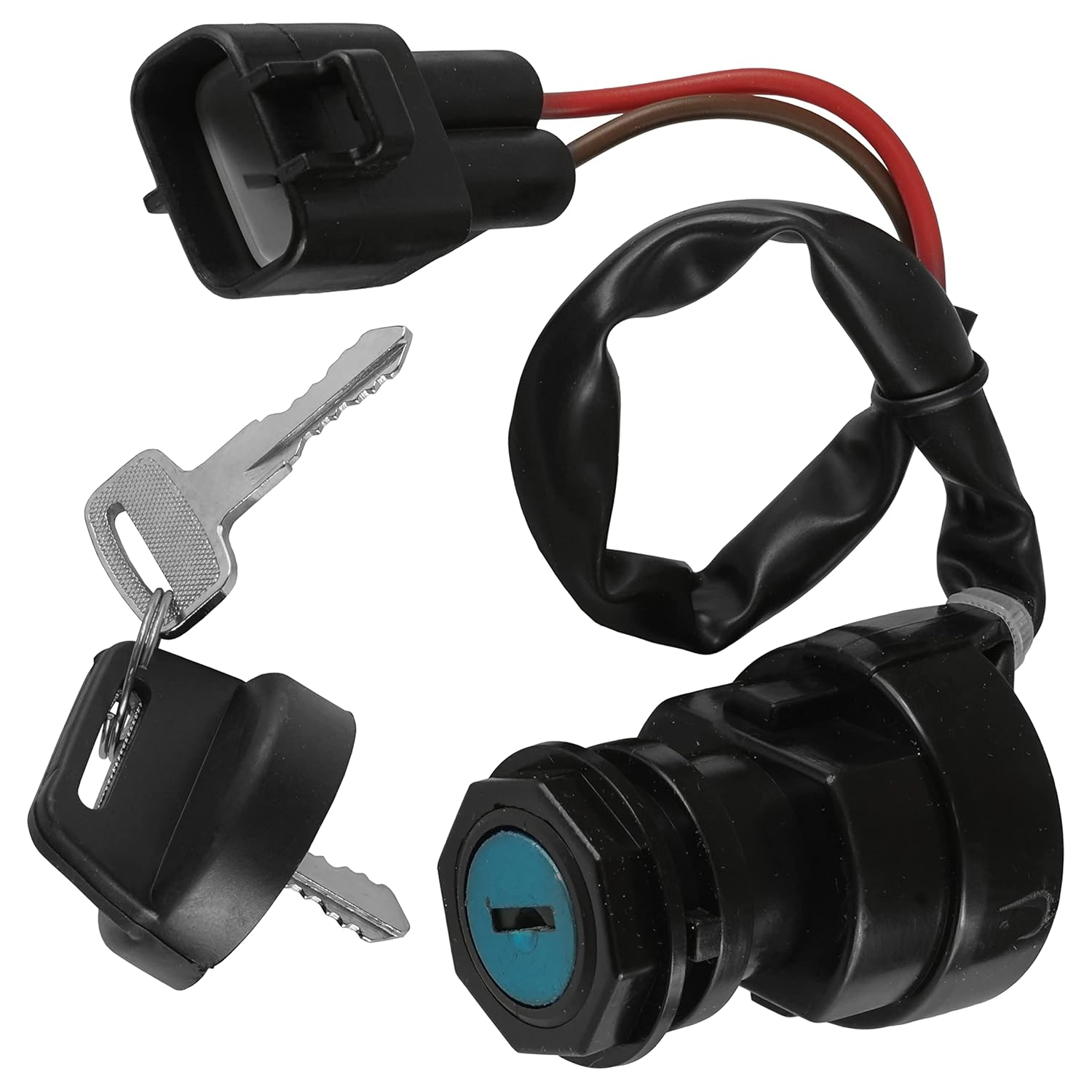  Ignition Key Switch Compatible with Yamaha Big Bear 400 Raptor 700 700R YFM400 YFM400F YFM400FB YFZ450X ATV 4SH-82510-00-00 4SH-82510-01-00