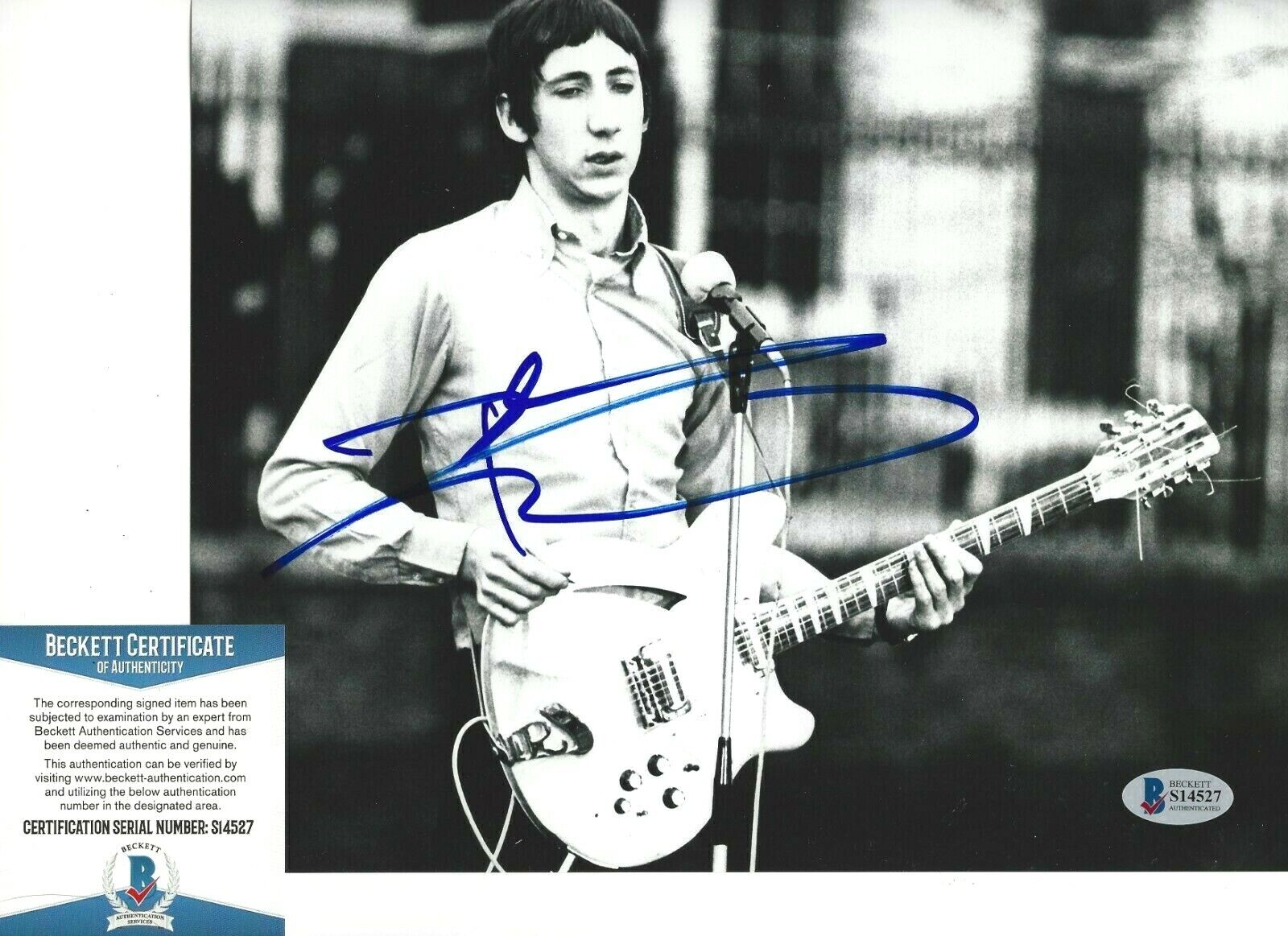 THE WHO PETE TOWNSHEND SIGNED 8x10 Photo Poster painting BECKETT 1 COA AGE OF ANXIETY TOUR ALBUM