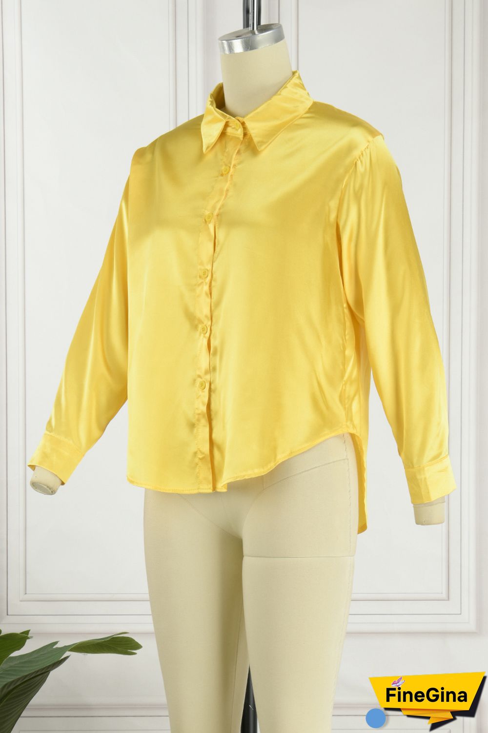 Green Casual Solid Basic Shirt Collar Tops