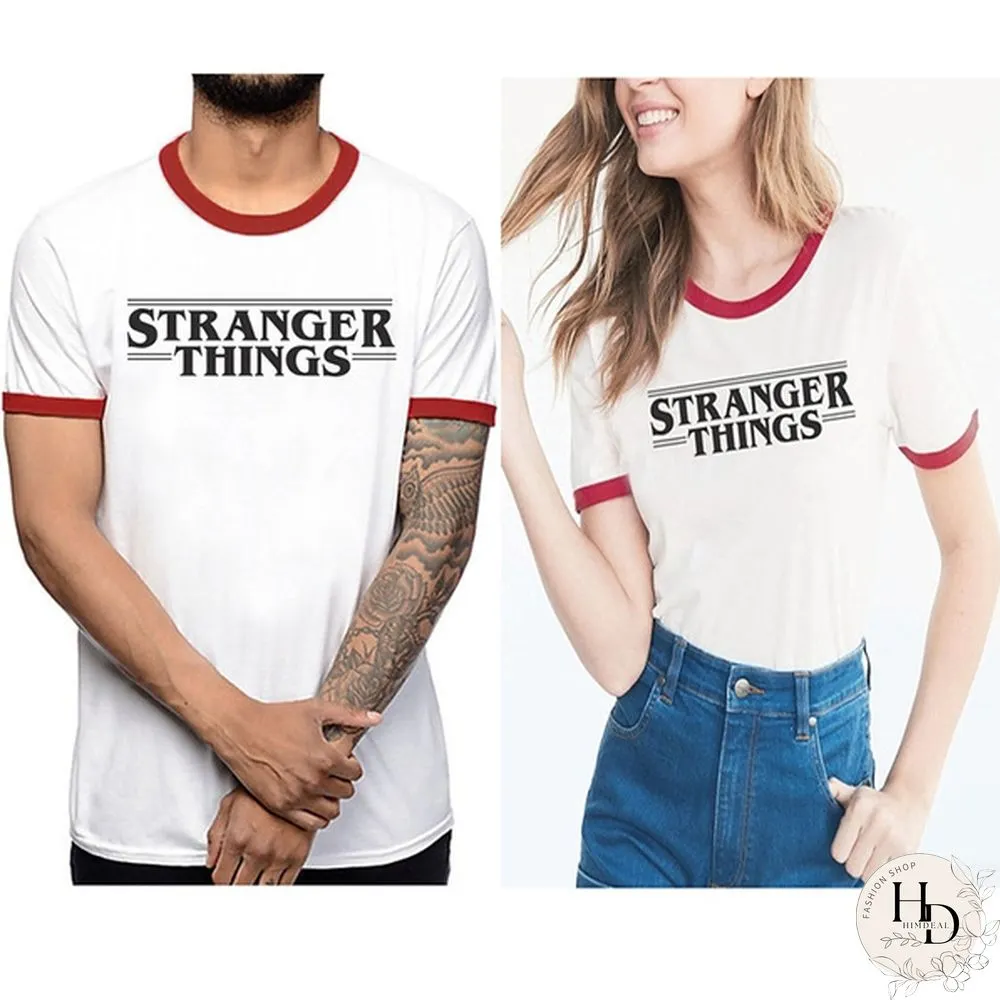 Women White T-Shirt Letter Print Short Sleeve Summer T Tee Shirt