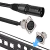 Pass Through Connector D XLR Male to Female for Premium Stage Box Patch Panel Panel Mount Floor Box
