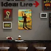 Sticker homme des cavernes home bar - Panneaux en &eacute;tain m&eacute;tallique(20*30cm/30*40cm)
