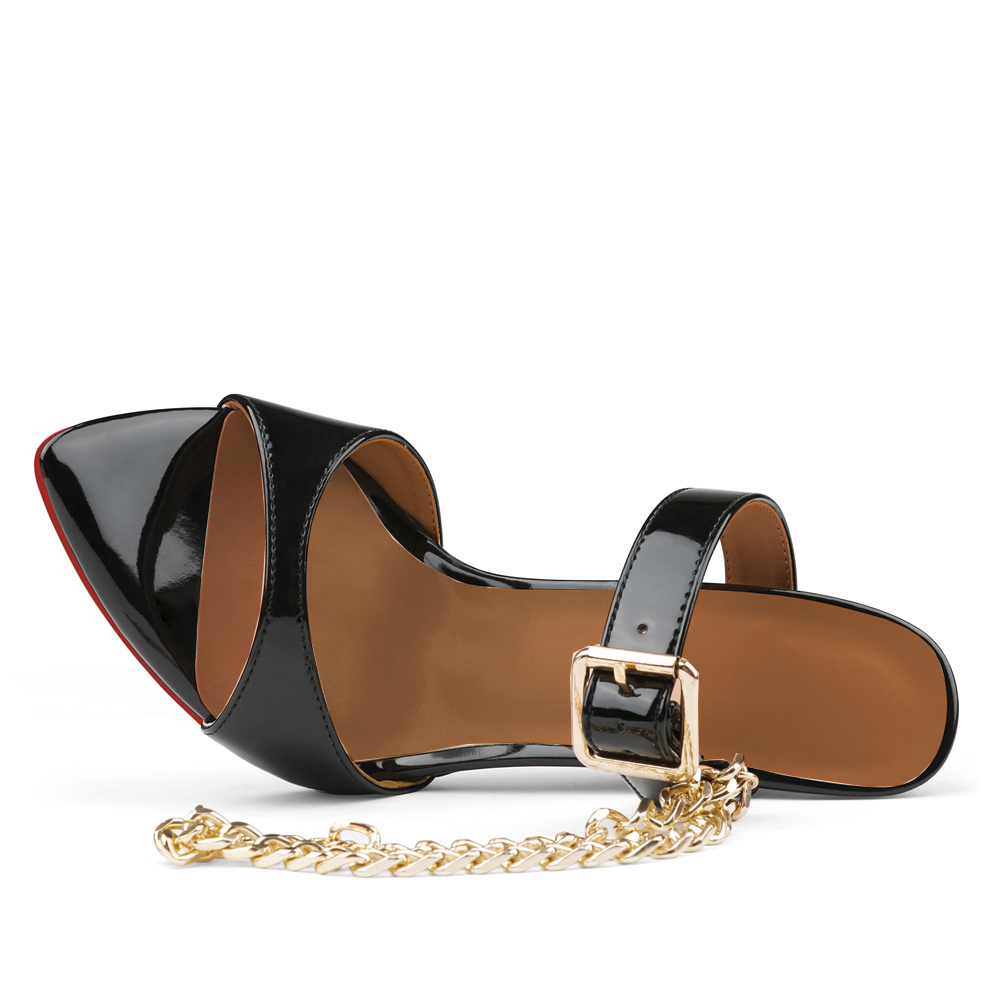 100mm Red Bottom Women's  Pointed Toe Mules Heels Slip on Sandals Stilettos Party Wedding Shoes-MERUMOTE