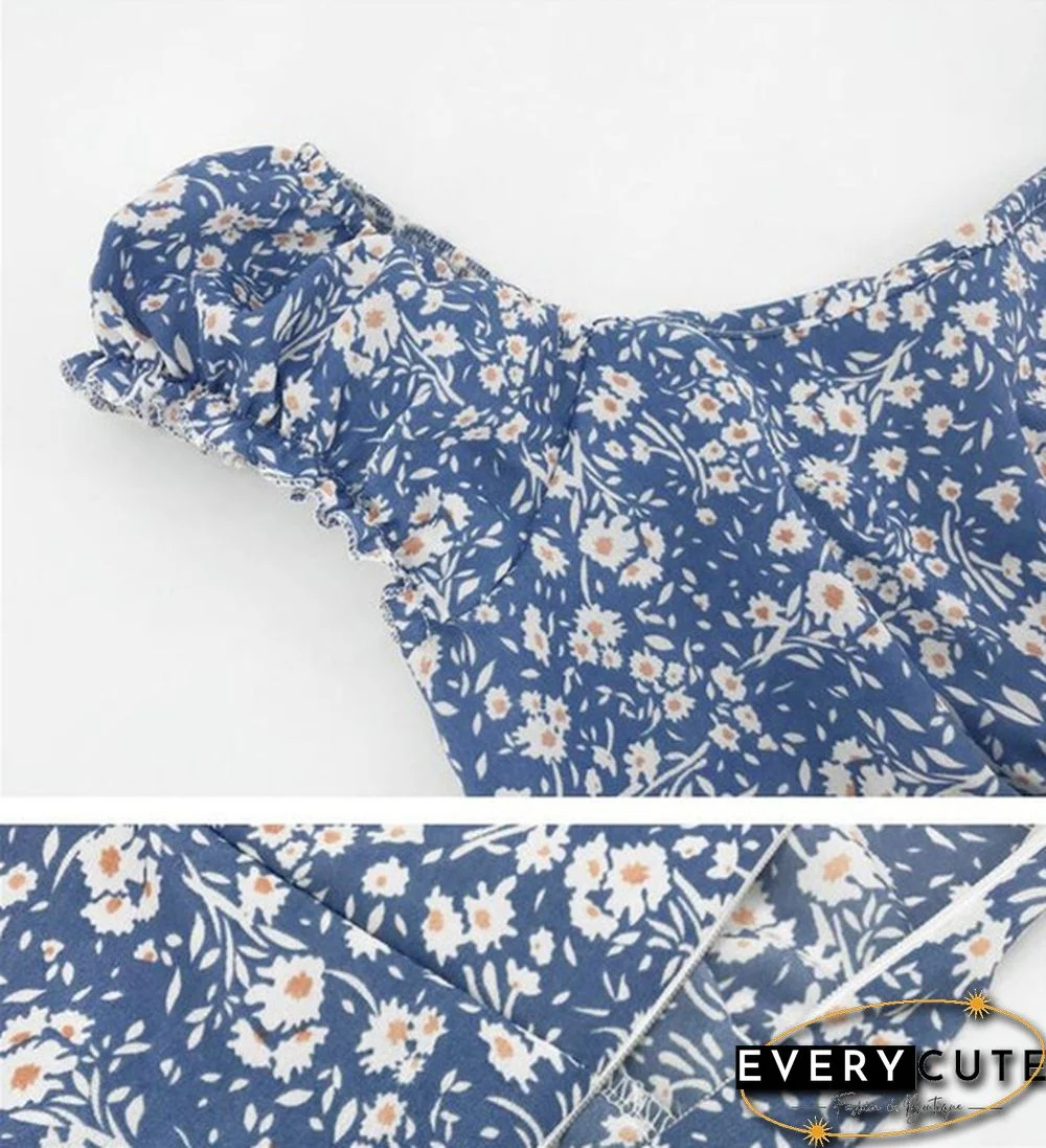 Summer Fashion Boho Long Dress Slash Neck Off The Shoulder Floral Print Casual Women Dresses
