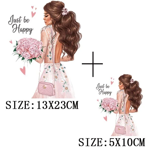 Mom&Children Thermal Stickers On T-shirt DIY Washable Patch On Clothes Lovely Design Iron On Transfer For Hoodies Hat Decoration