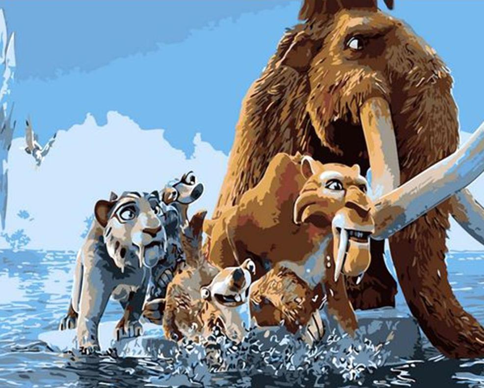 

Ice Age Animals – Paint By Numbers - 40*50CM, 501 Original