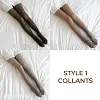 Collant Polaire Translucides Faux Doubl&eacute;s en Peluche pour l'hiver