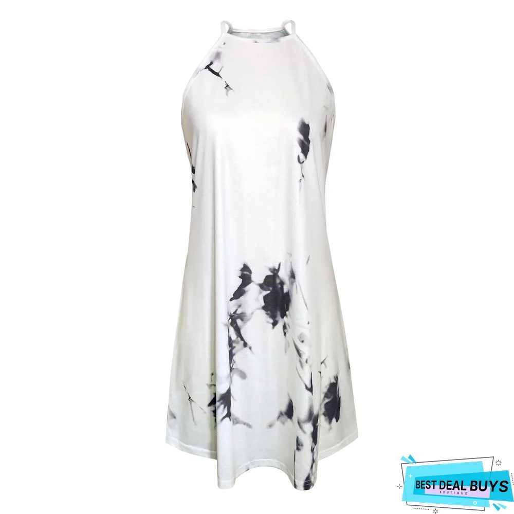 Women's Casual Loose Sleeveless Dress White Dresses