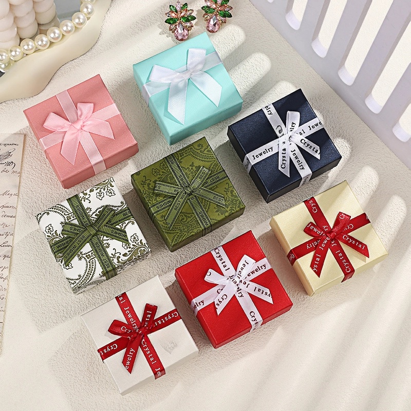 1 Piece Paper Retro Daily Solid Color Jewelry Boxes