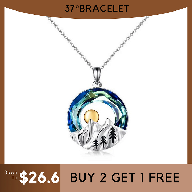 For Daughter - S925 You can Move Mountains Crystal Mountain Necklace
